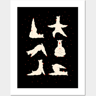 Llama Yoga Posters and Art